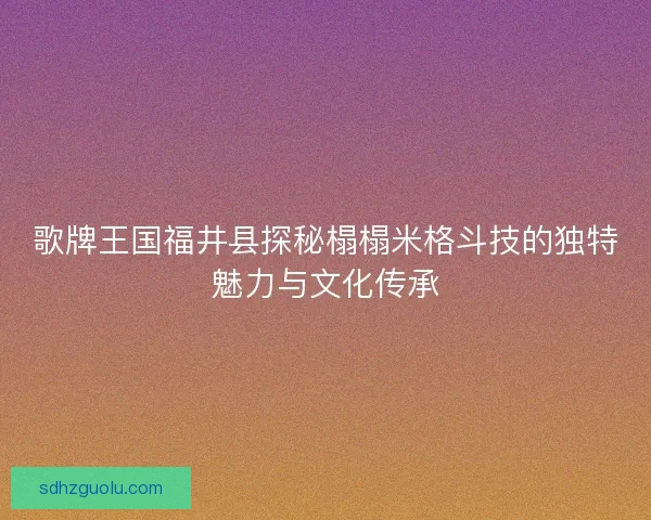 歌牌王国福井县探秘榻榻米格斗技的独特魅力与文化传承