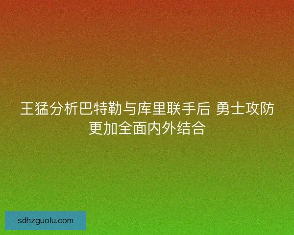 王猛分析巴特勒与库里联手后 勇士攻防更加全面内外结合